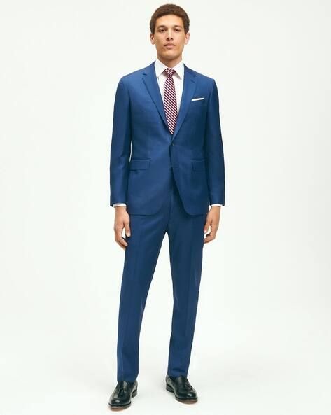 BROOKS BROTHERS Slim Fit Wool Sharkskin 1818 Suit
