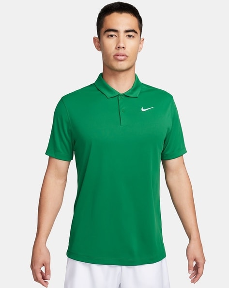 Men Regular Fit Polo T Shirt with Logo Embroidery