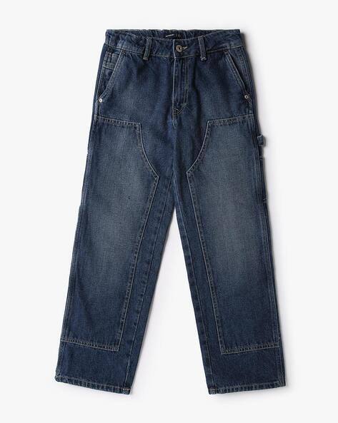 Boys Light-Wash Carpenter Fit Jeans