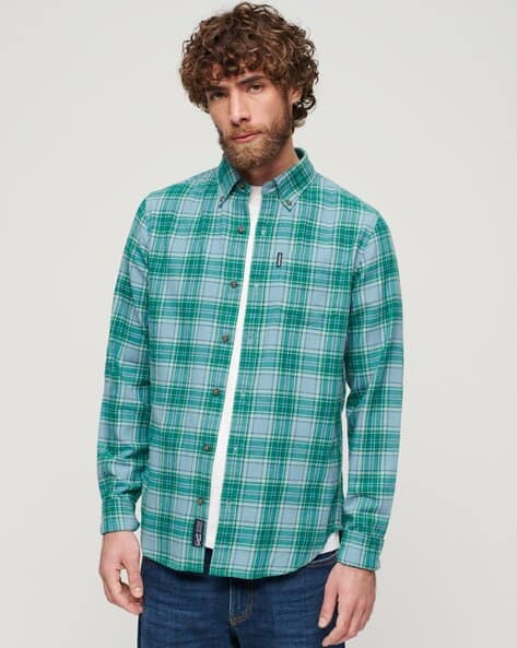 Vintage Checked Long-Sleeve Shirt