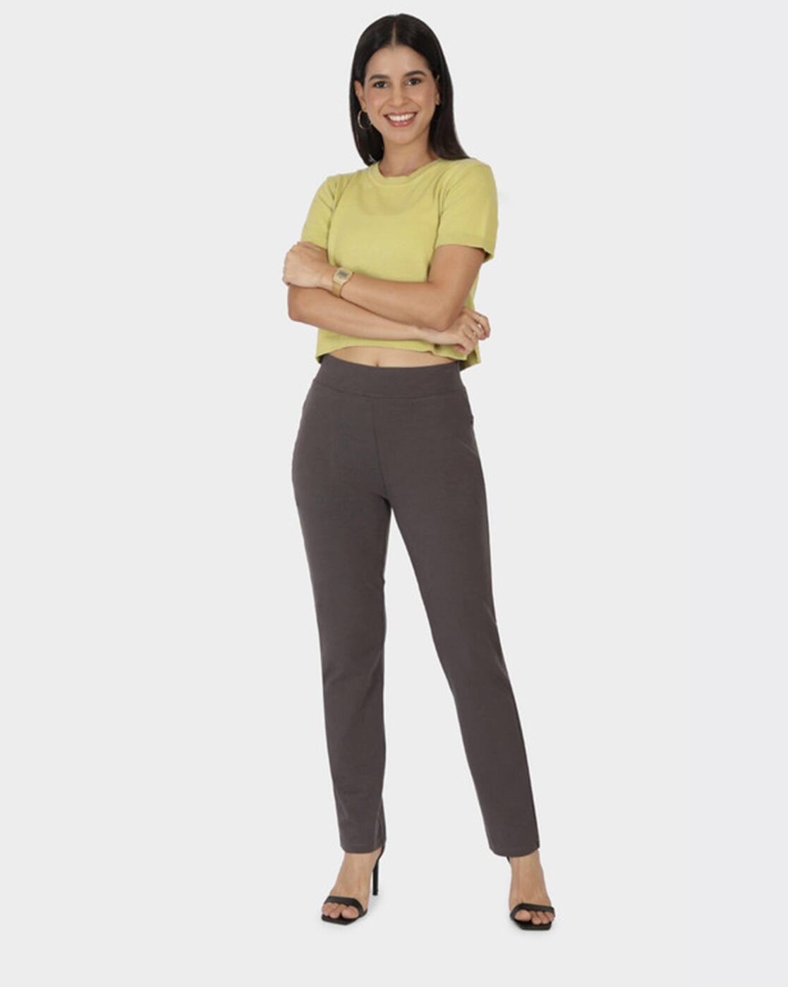 Buy Gowri grey Trousers & Pants for Women by BLISSCLUB Online Buy Gowri grey Trousers & Pants for Women by BLISSCLUB Online