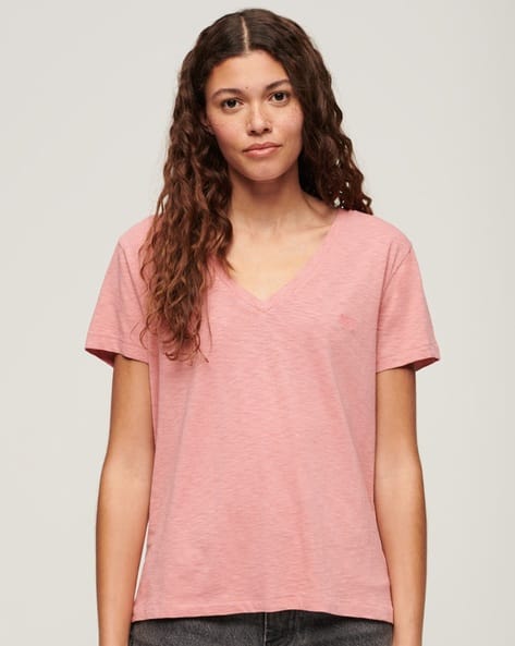 SUPERDRY Studios Slub Regular Fit V-Neck T-Shirt