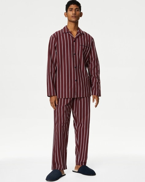 Buy Maroon Night LoungeWearSets for Men by Marks Spencer Online Ajio