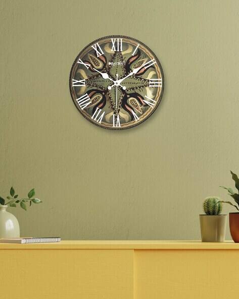 Olive Tree Printed Round Wooden Wall Clock