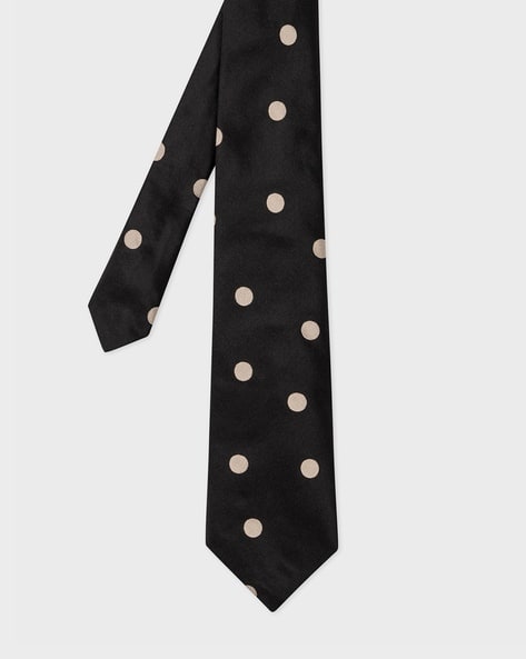 Buy PAUL SMITH Silk Polka-Dot Tie | Navy Blue Color Men | AJIO LUXE