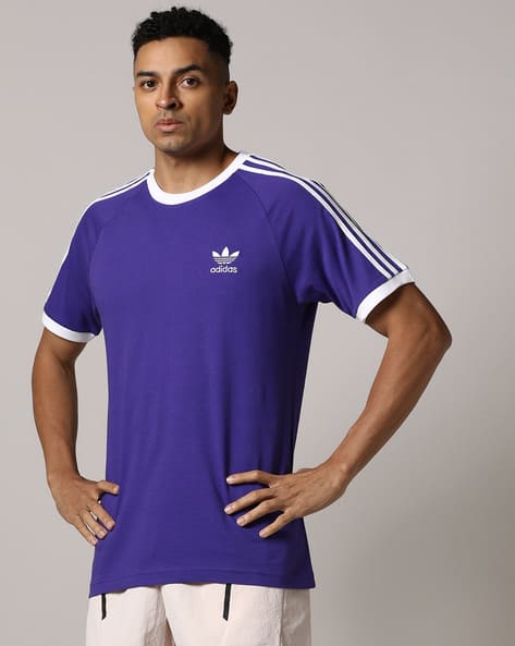 Men Regular Fit Crew-Neck T-Shirt with Brand Print