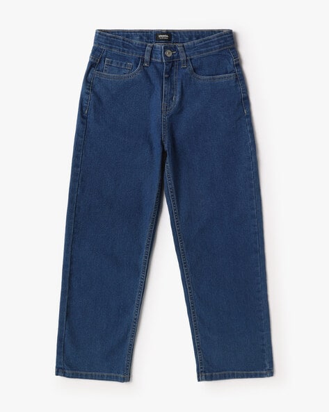 Boys Lightly Washed Relaxed Fit Jeans