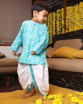 Printed Kurta Dhoti Set-image-17