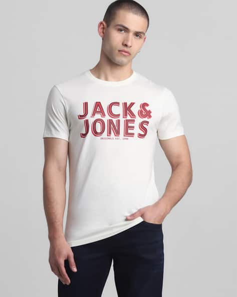 JACK & JONES Jongens Drie Pak T-shirts Wit / Zwart / Marineblauw / Kobalt