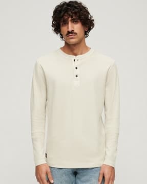 ANCELLM HENLEY RIB LS T-SHIRT （CREAM） ANCELLM - HENLEY RIB LS T-SHIRT/CREAM | NapsNote
