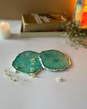 Set of 2 Agate Stone Coasters