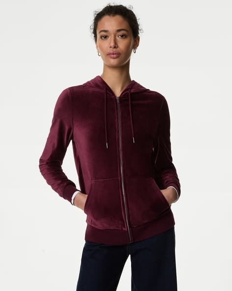 Marks & Spencer Velour Zip Up Hoodie