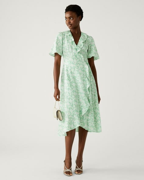 Buy Green White Dresses for Women by Marks Spencer Online