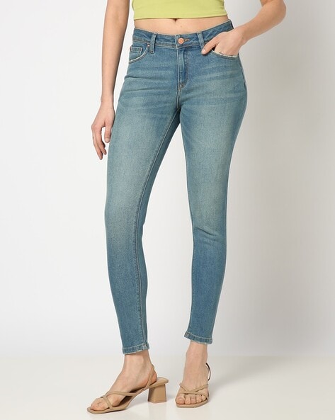 Women Mid-Wash Slim Fit Jeans