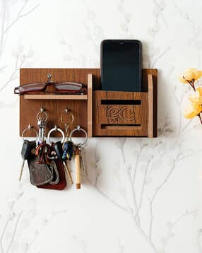 ecraftindia 5 Hooked  Wooden Keyholder Shelf-picture-42