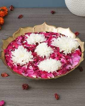 Gold-Plated Metal Lotus Urli