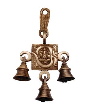ecraftindia Brass Om Ganesh Hanging Bells-picture-12
