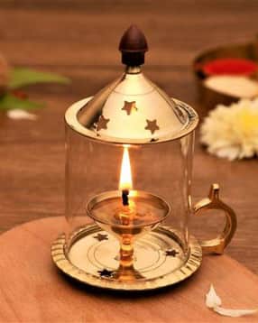 ecraftindia Brass Akhand Diya Holder-picture-13