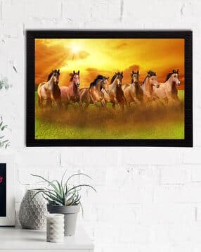 ecraftindia 7 Lucky Running Horses Satin Matt Texture UV Art Painting-picture-29