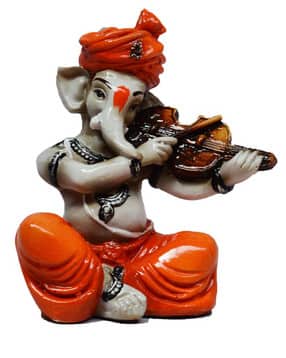 ecraftindia Lord Ganesha Playing Violin Idol-picture-15