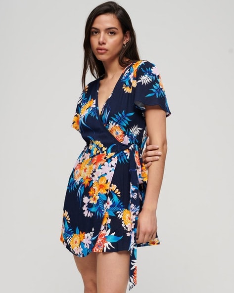 Superdry Printed Wrap Dress