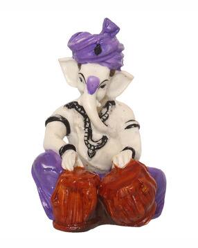 ecraftindia Lord Ganesha Playing Tabla Showpiece-picture-3