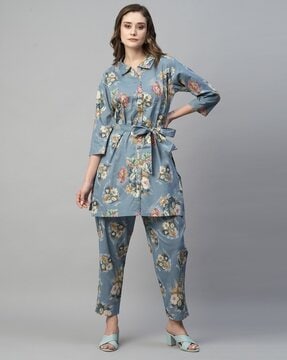 IF&BUT Printed Coat & Pant set Printed Women Suit - Buy IF&BUT Printed Coat  & Pant set Printed Women Suit Online at Best Prices in India