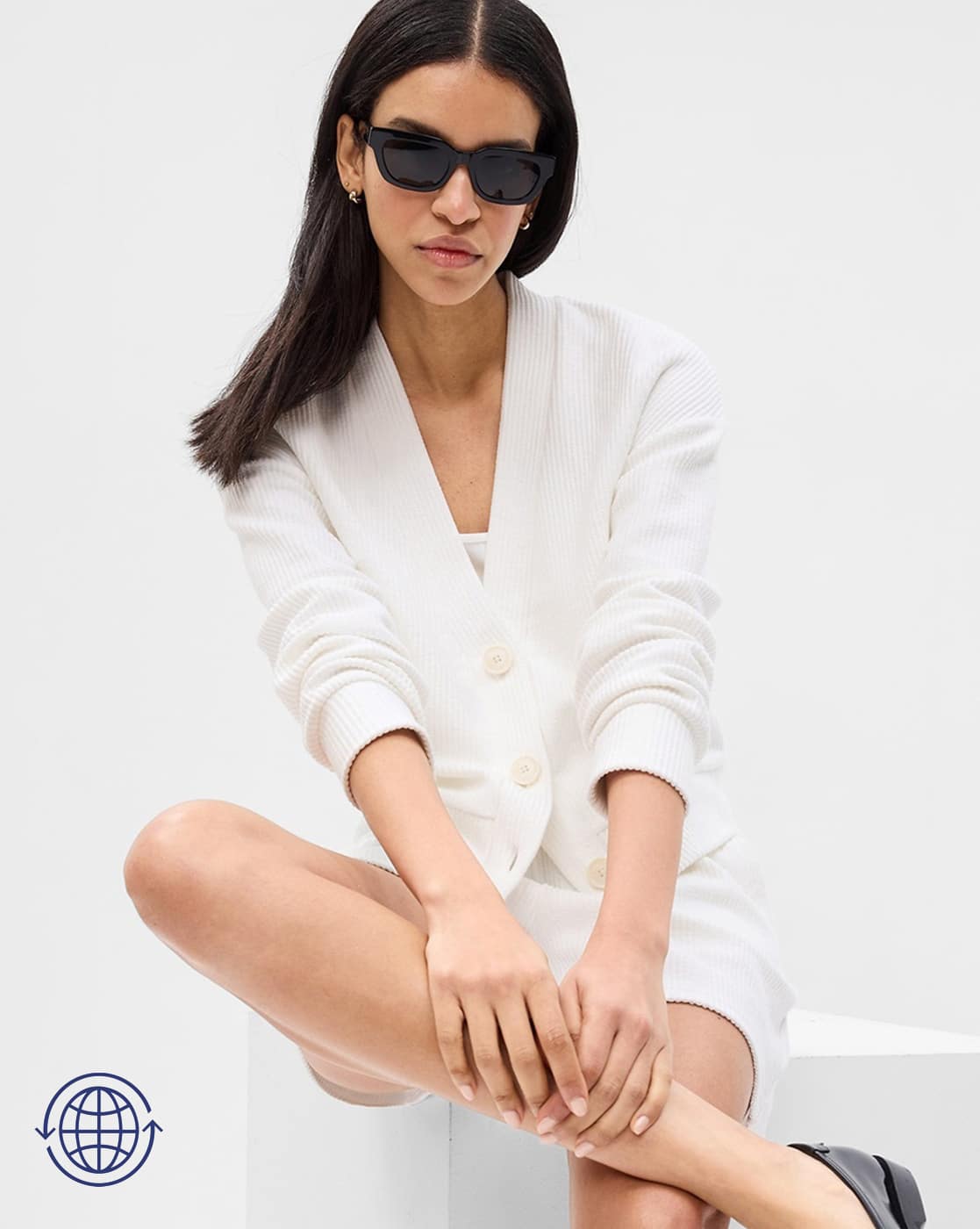 Ribbed Relaxed Fit Cardigan