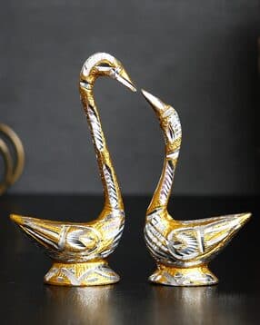 ecraftindia Swan Couple Metal Handcrafted Figurine-picture-32