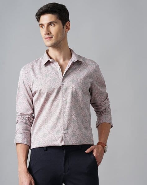 Men Printed Slim Fit Shirt
