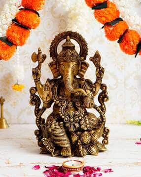 ecraftindia Lord Ganesha Handcrafted Brass  Idol-picture-18