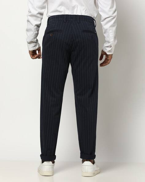 Buy Navy Blue Trousers \u0026 Pants for Men by NETPLAY Online | Ajio.com