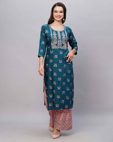 Cotton Printed Kurti with Plazo, Size: XL at Rs 785 in Jaipur | ID:  20233722897