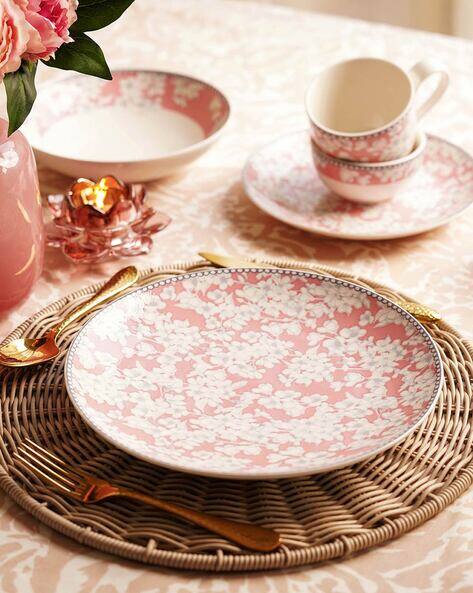 Pure Home And Living Floral Print Ceramic Dinner Plate