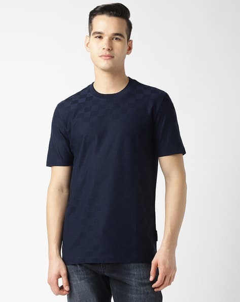 Buy BOSS Porsche X Boss Check Jacquard Mercerized-Cotton T-Shirt