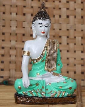 ecraftindia Green Decorative Meditating Lord Buddha-picture-14