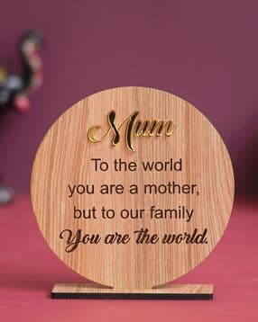 Wooden Mother Quote Showpiece