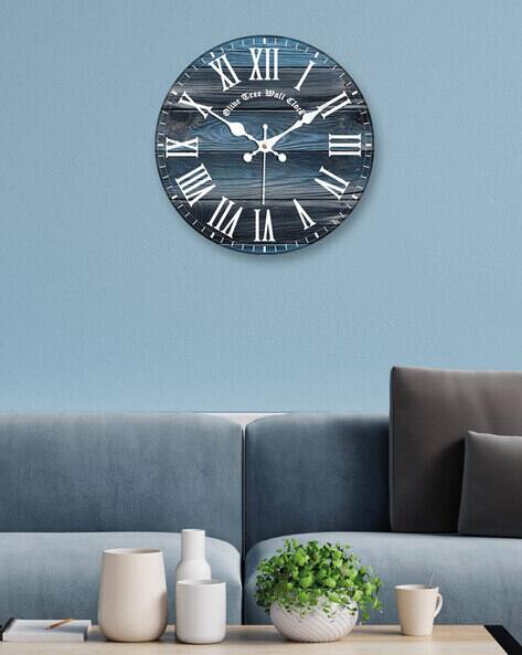 Olive Tree Wooden Round-Shaped Analogue Wall Clock