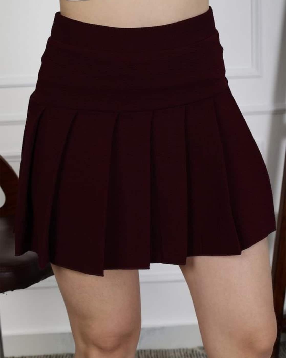 Buy Wine Skirts for Women by NEUDIS Online