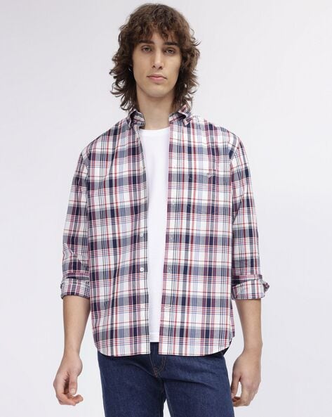 Checked Regular Fit Shirt with Patch Pocket