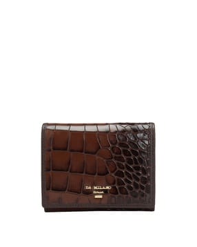 da milano Women Croc-Embossed Genuine Leather Bi-Fold Wallet-picture-41
