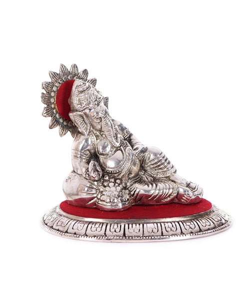 Diviniti Ganesha Idol for Home Decor| 999 Silver Plated Sculpture of G