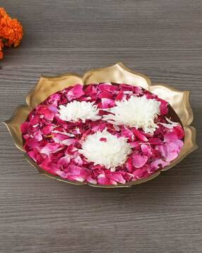 Gold-Plated Metal Lotus Urli