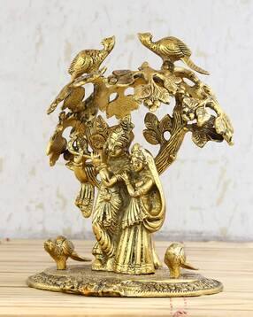 ecraftindia Radha Krishna Standing under Tree Showpiece-picture-13
