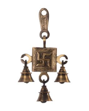 ecraftindia Swastik Brass Hanging Bells-picture-40