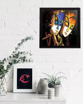ecraftindia Radha Krishna Satin Matt Texture UV Art Painting-picture-51