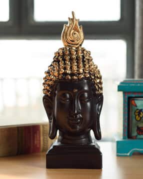 Elegant Gold Hair Buddha Head