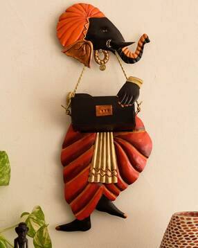 ecraftindia Lord Ganesha Playing Harmonium Wall Hanging-picture-49