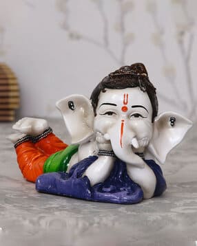 ecraftindia Decorative Lord Ganesha in Resting Position Showpiece-picture-18
