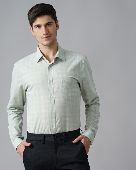 Men Checked Slim Fit Shirt